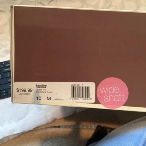 NWT! Naturalizer - Brown Riding Boots, 1" Heel, Wide Shaft - 10M - Picture 4 of 5